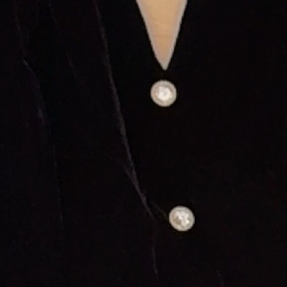 Jessica McClintock Gunne Sax Tuxedo Style Halter Dress in Cream and Black 9/10 N - Picture 16 of 16